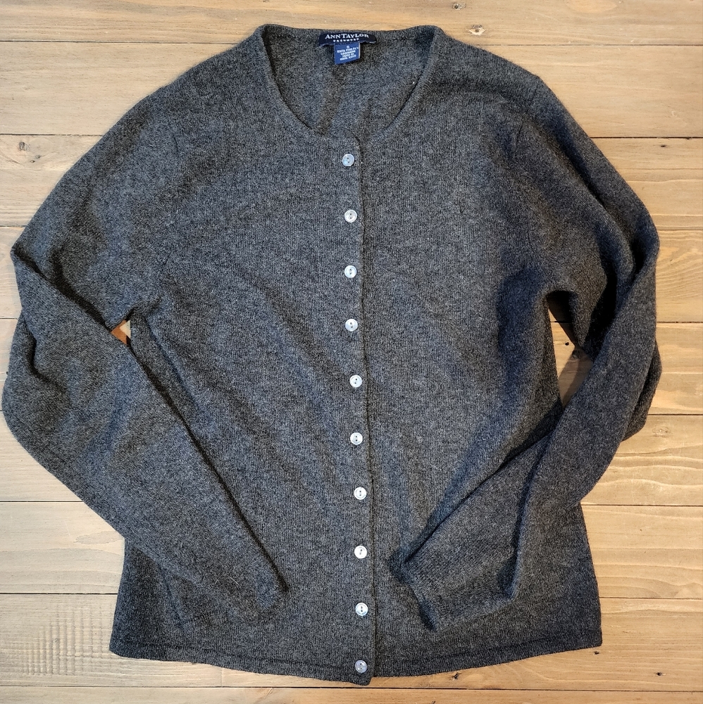 Anne Taylor Cashmere button up sweater